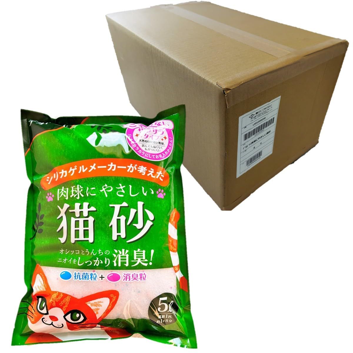 豊田化工 デオドライ肉球にやさしい猫砂 ５Ｌ(×6)(ケース販売)