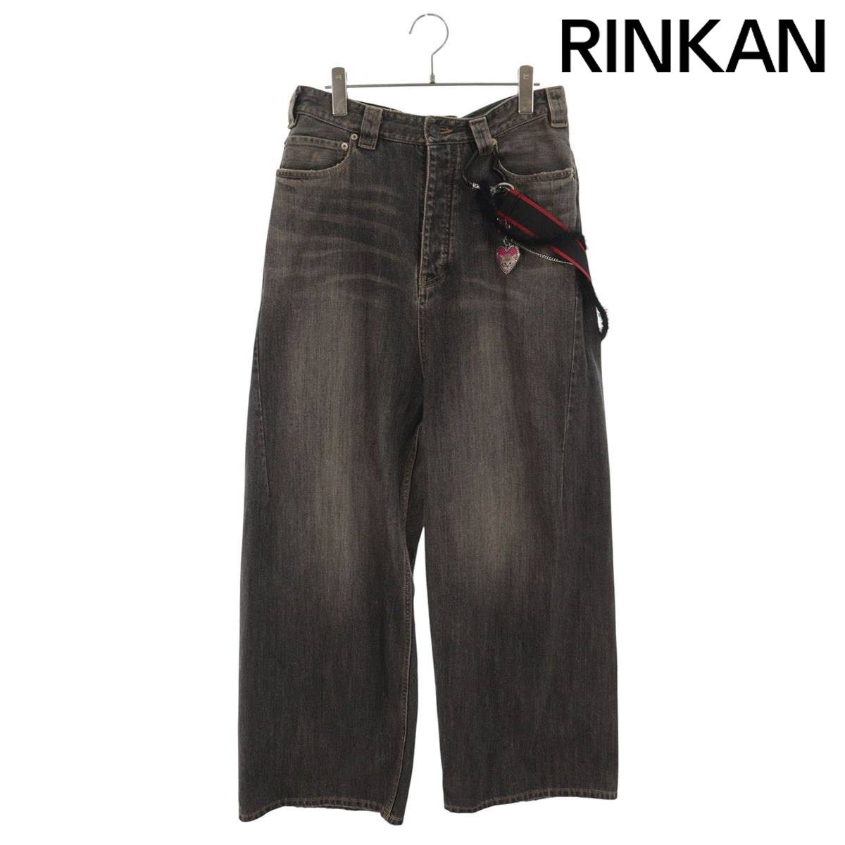 バレンシアガ 25SS 831693 TSW67 チャーム付きバギーデニムパンツ メンズ XS