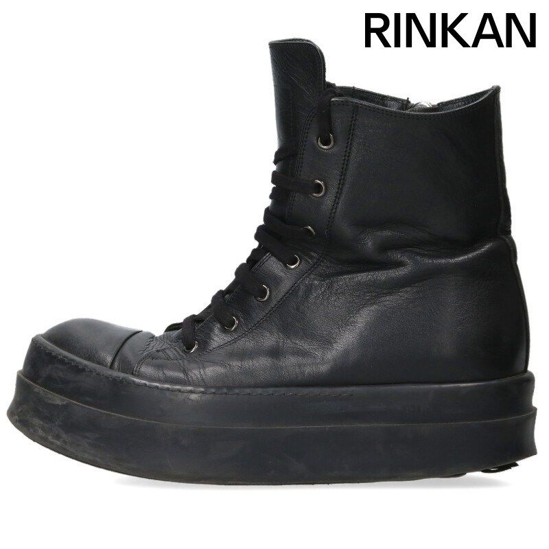 リックオウエンス MEGA BUMPER SNEAKERS メガバンパーレザーハイカットスニーカー メンズ 43
