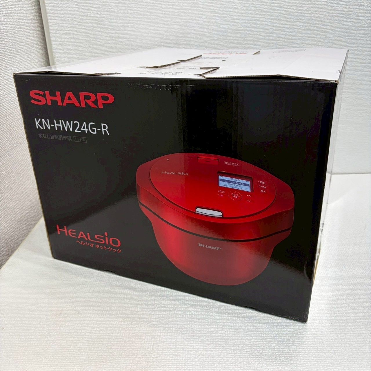 【未使用開封品/送料無料】 シャープ/SHARP ヘルシオ/HEALSIO ホットクック 無水調理器 KN-HW24G-R 2023年製 レッド /D5951