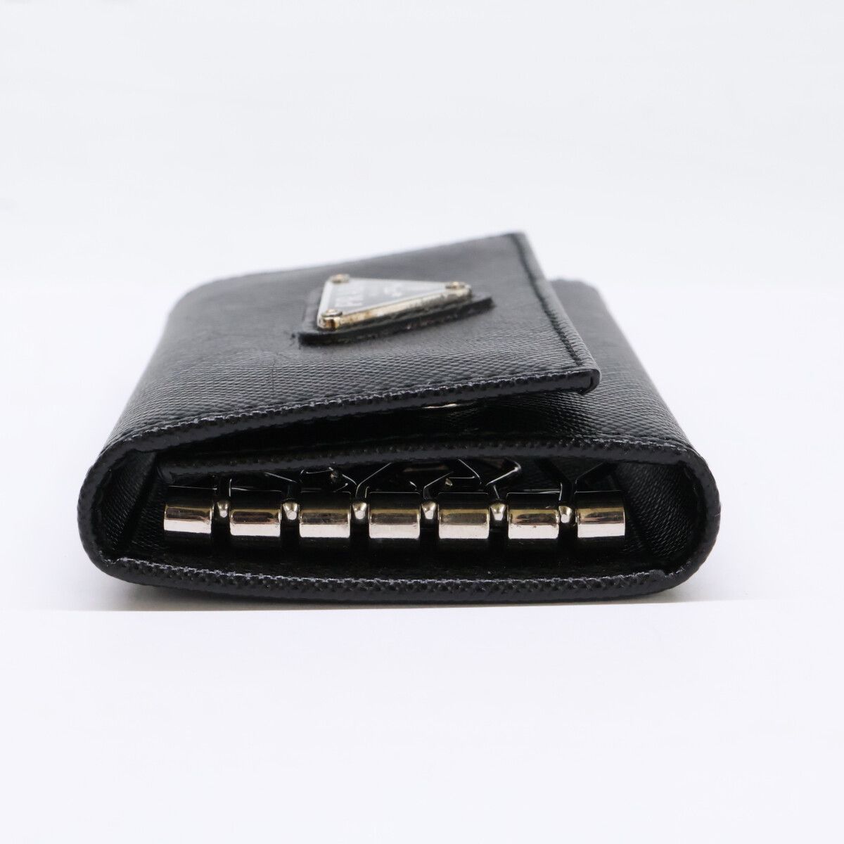 PRADA プラダ 【美品】トライアングルロゴ サフィアーノレザー 6連