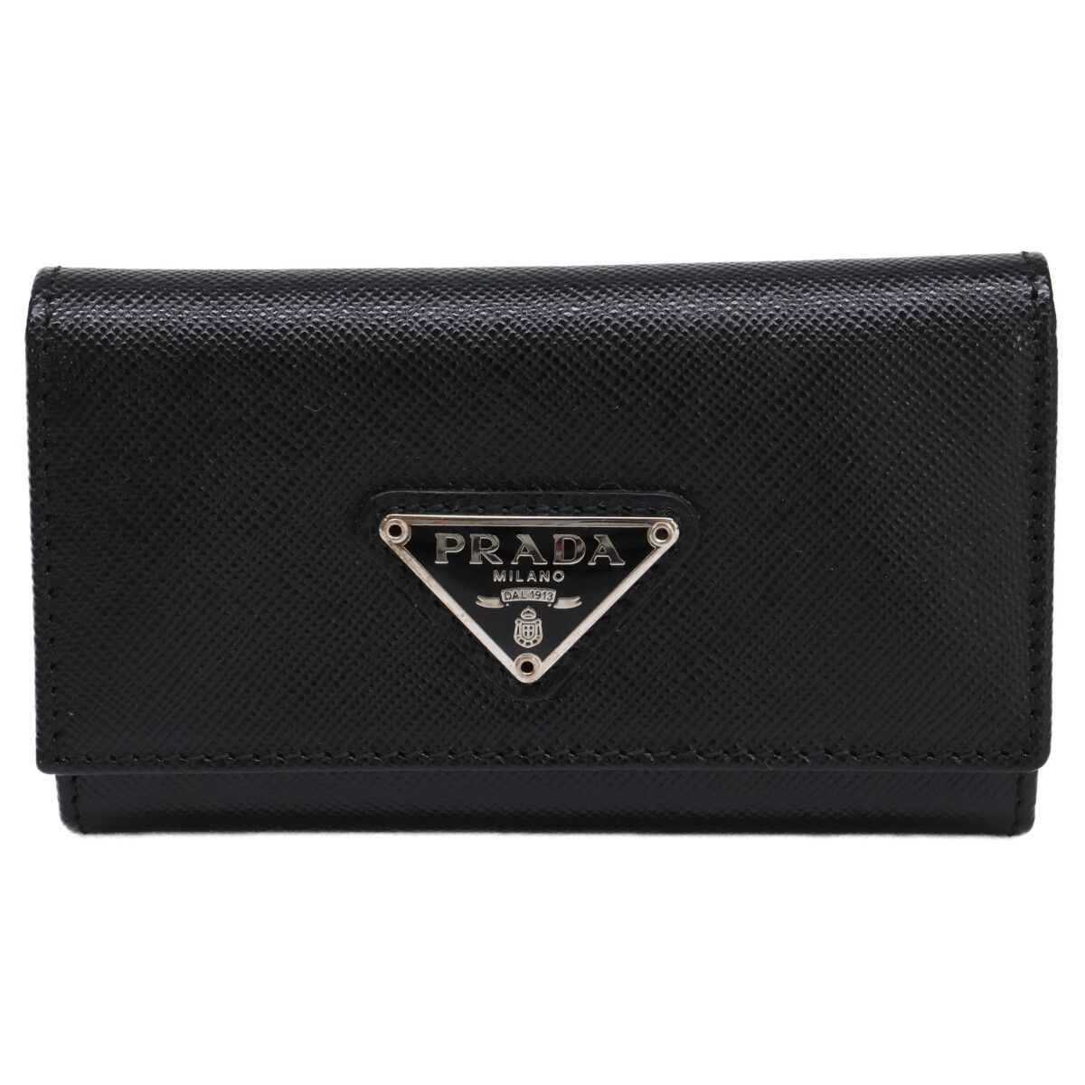 PRADA プラダ 【美品】トライアングルロゴ サフィアーノレザー 6連