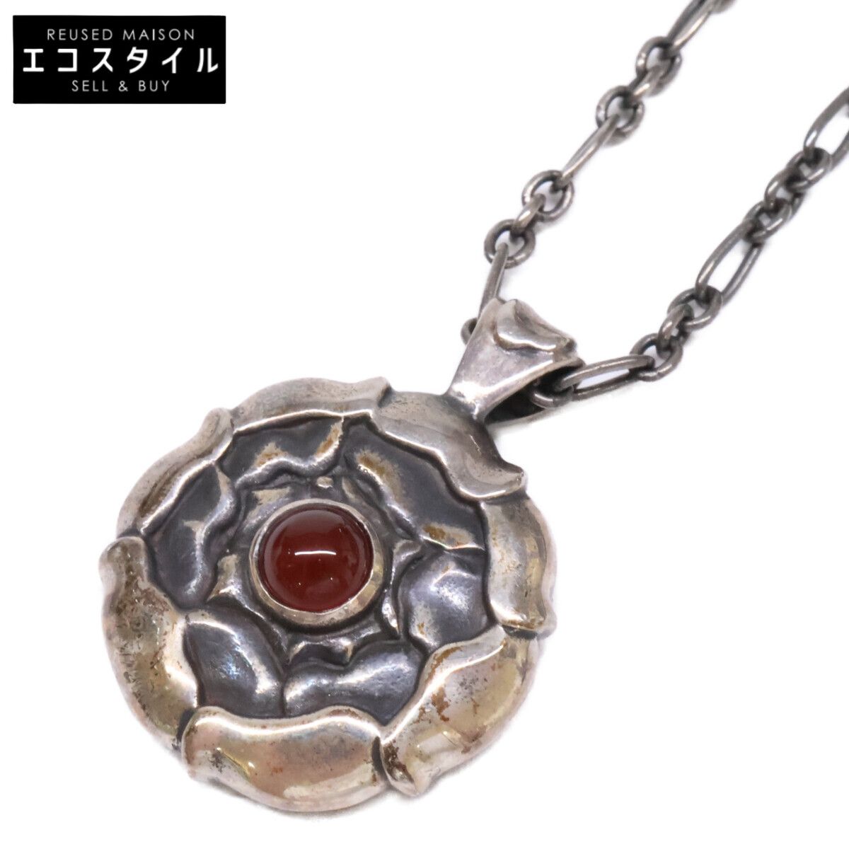 GEORG JENSEN　ジョージジェンセン　925S バース 1Pカーネリアン ペンダント