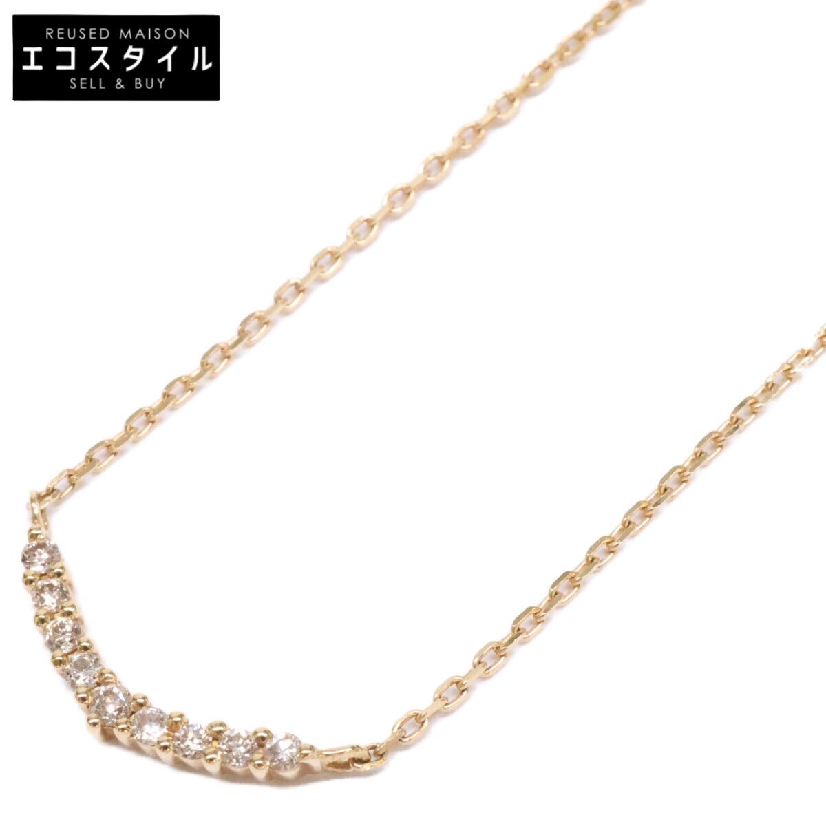 agete　アガット　【美品】10174116089-08-999 K18 0.04 ダイヤモンド