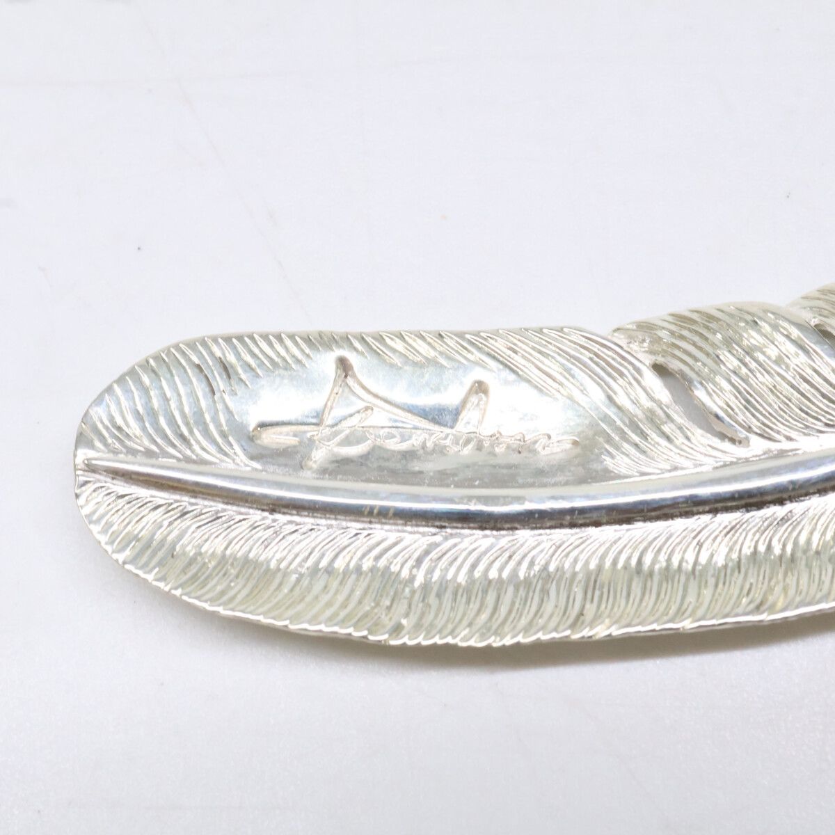 KENSHIRO ケンシロウ 【美品】SILVER 和彫りフェザー ネックレス L