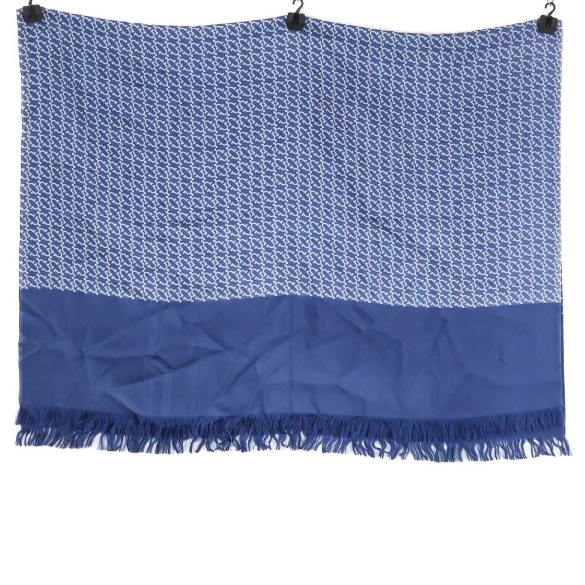新品同様✨エルメス　ホースビット調　総柄　青ブルー　柔らかめ　H 大剣7.5㎝ HERMES エルメス ホースビット シルク - メルカリ