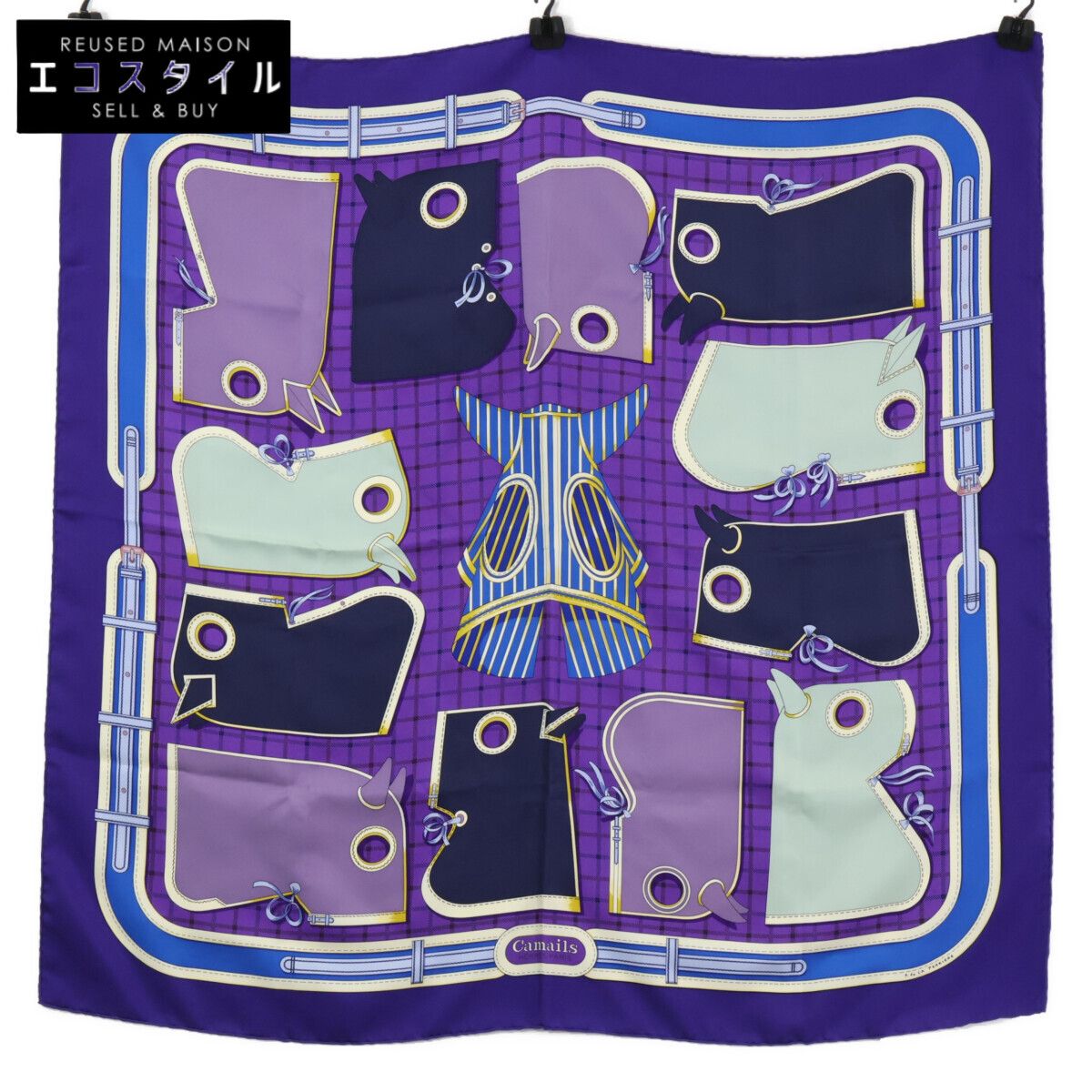 HERMES エルメス 【美品】Camails カマイユ カレ90 シルク - メルカリ