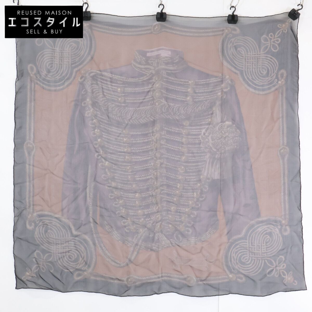 HERMES エルメス BRANDEBOURGS シアー カレ90 シルク - メルカリ