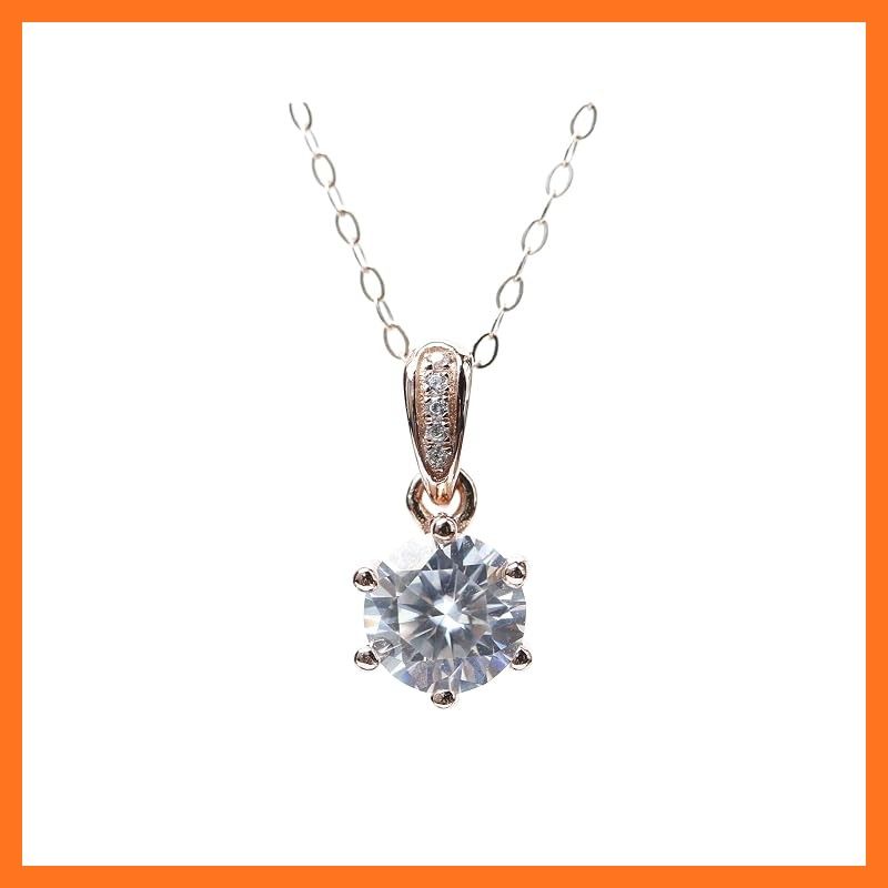 【新品】 [konooku] モアサナイト レス レディースネックレスMoissanite1.0ct 18ゴールドメッキシルバー　金属アレルギー対応　鑑定書付き プレゼント 誕生日 記念日（人）