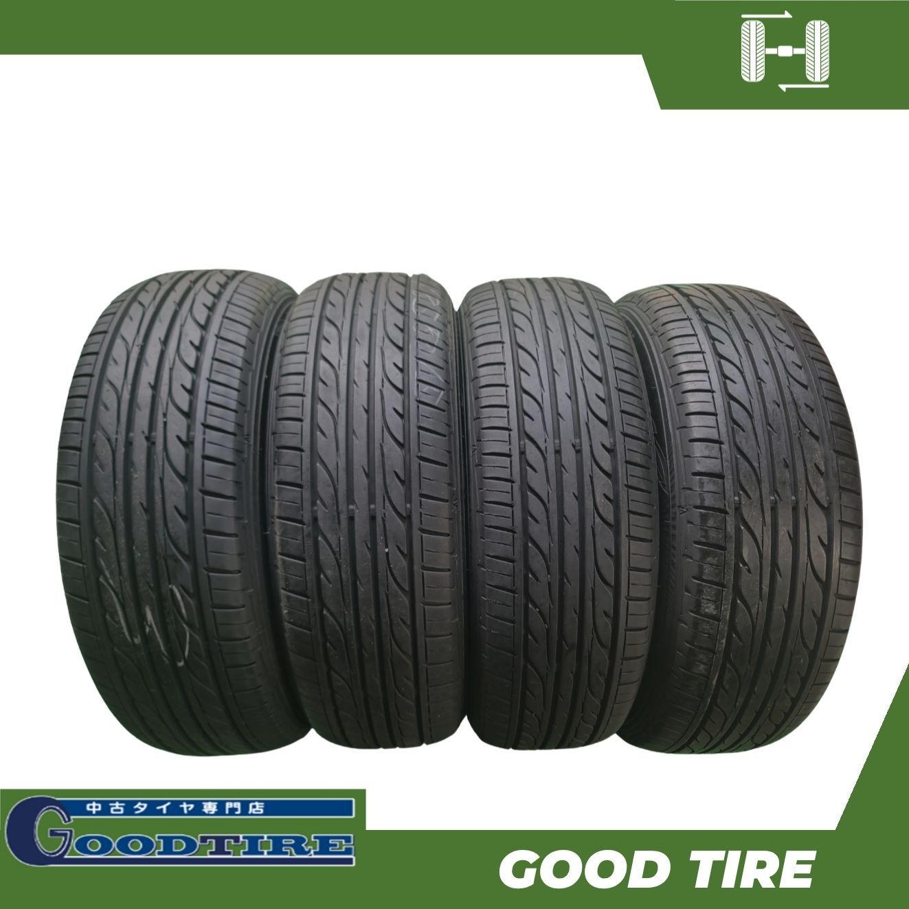 185/60R15 ダンロップ ENASAVE EC202 2022年 2023年製 4本 夏用 7.5分山 中古タイヤ アクア シエンタ フィット ノート ヴィッツ（7715）