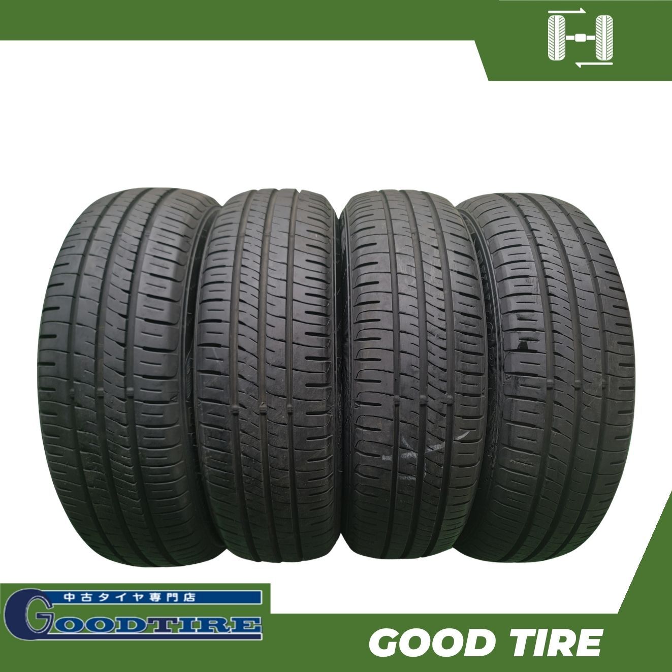 175/60R16 ダンロップ ENASAVE EC204 2023年製 4本 夏用 8分山 中古タイヤ タイヤ ラクティス アクア上級グレード（7714）