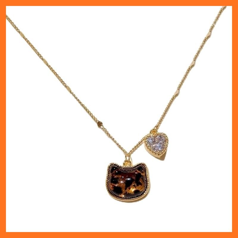 【新品】 [MIKAMU] 猫 レディースネックレス CZダイヤモンド 18K ペンダントトップ ネックレス 誕生日・記念日・プレゼント