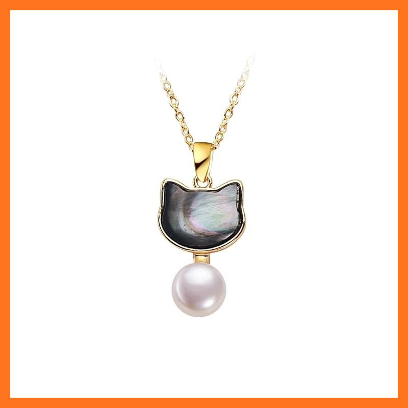 【新品】 [MIKAMU] ネックレス ピアス セット CZダイヤモンド 18K 猫 ピアス レディース 天然淡水パール 母の日・誕生日・記念日・プレゼント[ジュエリー]