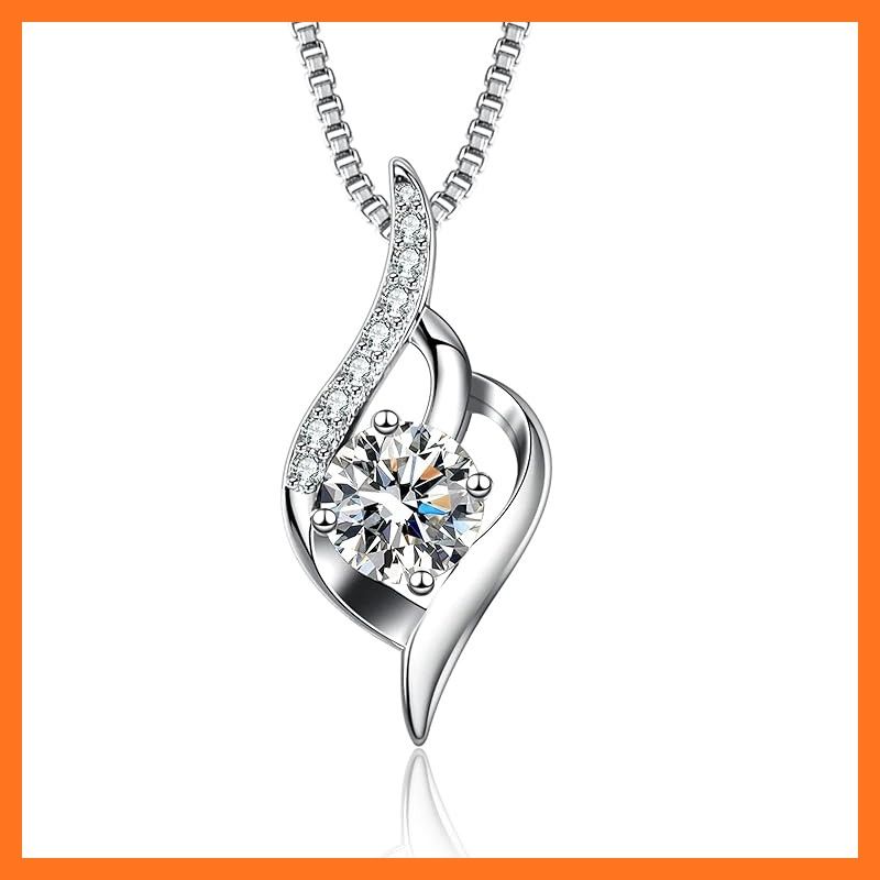 【新品】 [michooyel] シルバー925 ネックレス 0.8CT モアッサナイト ハート ペンダント ネックレス 18K ホワイト ゴールド メッキ シルバー Dカラー 理想的なカット ダイヤモンド ネックレス 女性用 鑑定書付き