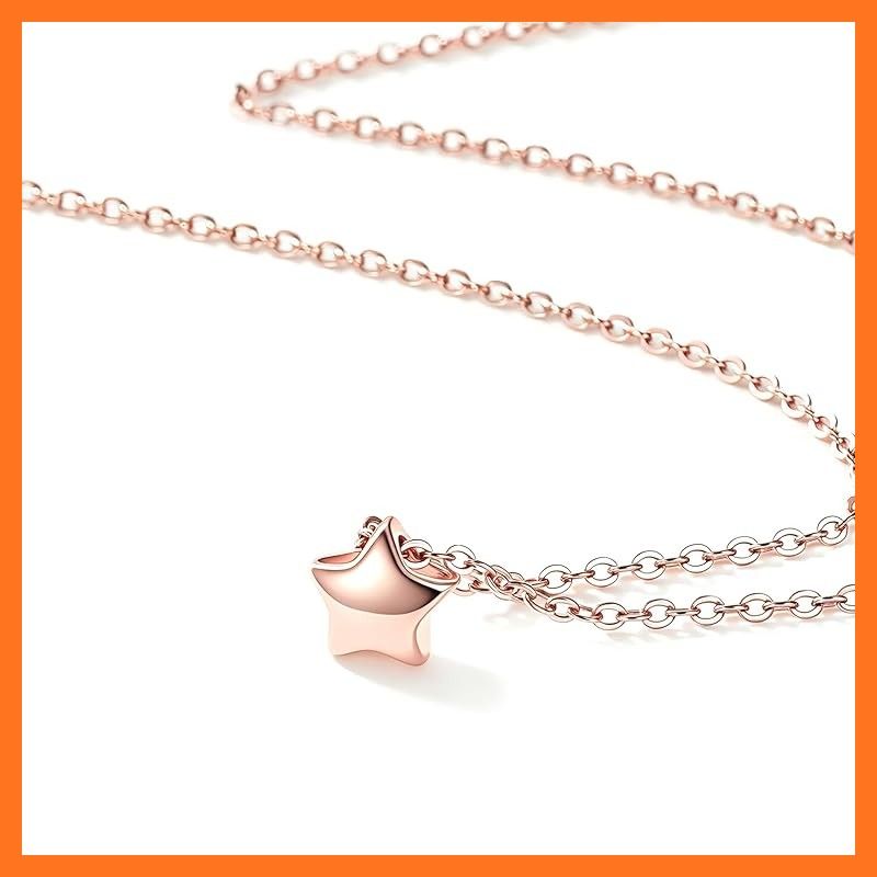 【新品】 [ChicSilver] 星 ネックレス レディース K18ピンクゴールド 金属アレルギー対応 かわいい 人気 プレゼント 女性 誕生日