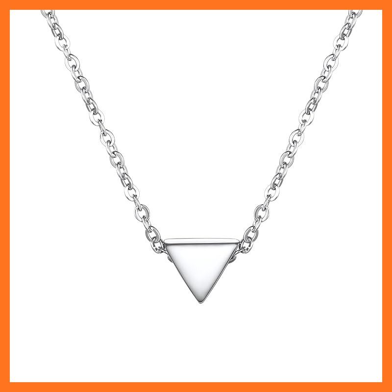 【新品】 [ChicSilver] 三角 ネックレス レディース シルバー925 金属アレルギー対応 かわいい 人気 プレゼント 女性 誕生日