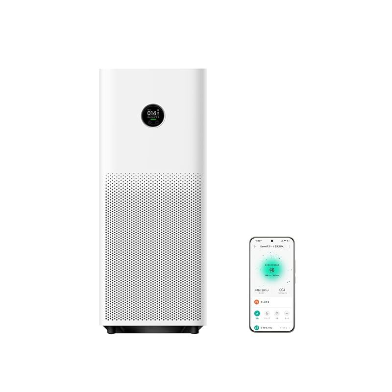 Xiaomi(シャオミ) 空気清浄機 37畳 花粉 低騒音33.7dB PM2.5/PM10センサー 活性炭 三層一体型フィルター マイナスイオン リビング 寝室 オフィス 遠隔＆音声操作対応 スマート空気清浄機 4 pro