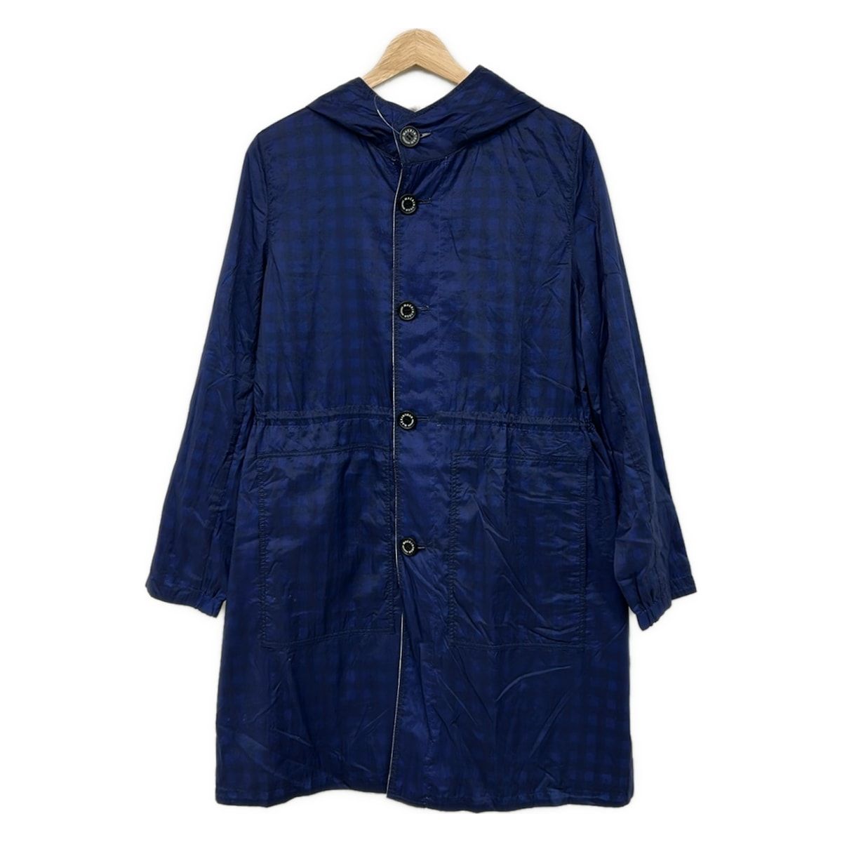 MACKINTOSH LONDON(マッキントッシュロンドン) コート サイズ40 M レディース - ネイビー 長袖/リバーシブル/チェック柄/春/秋