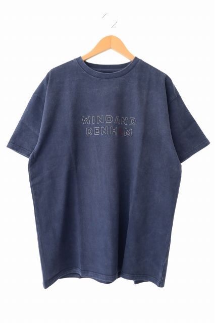 ウィンダンシー WIND AND SEA ×DENHAM デンハム STRIPE PACHWORK SCISSORS TEE パッチワーク シザース 半袖 Tシャツ WDS-C-DHM-26-Q4-CS-05 M 紺 ネイビー 260621