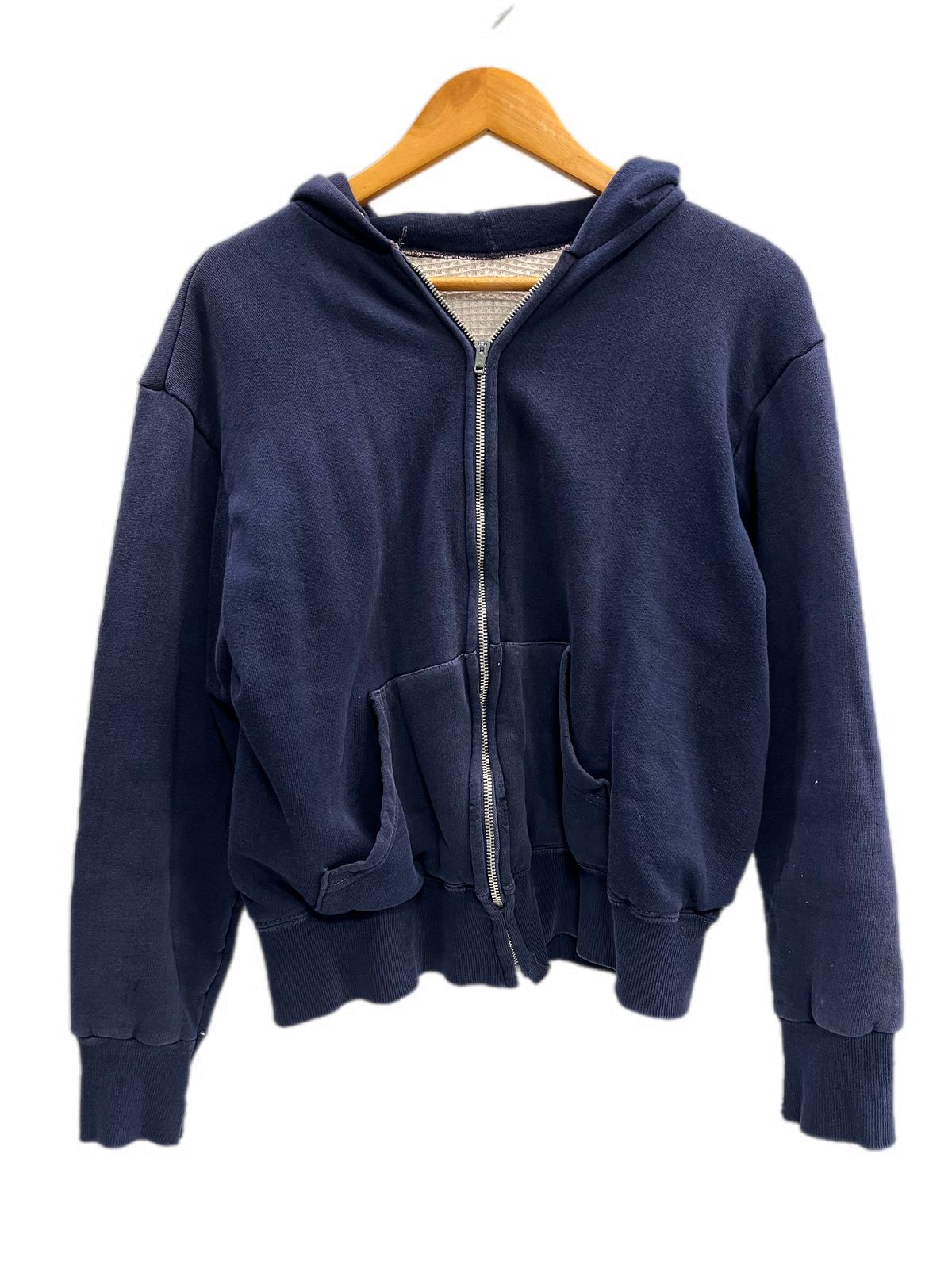 ヴィンテージ vintage 80’s 80s 裏サーマル ジップパーカー 紺 パーカ ネイビー 101MT-6464