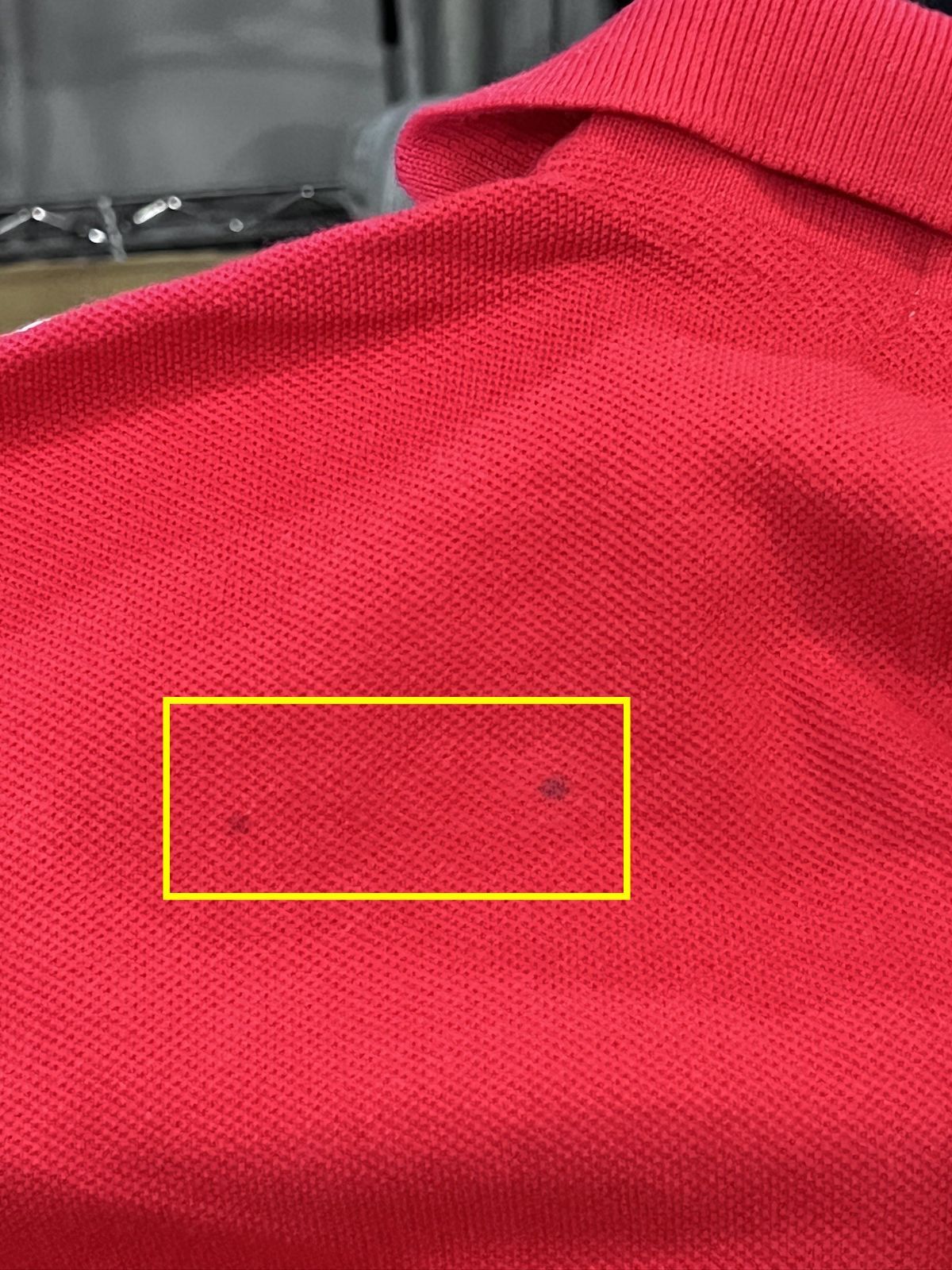 未使用 80'S USA製 IZOD LACOSTE カノコ ポロシャツ レッド M