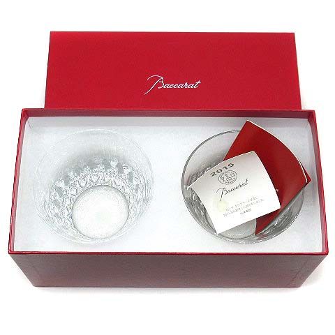 Baccaratバカラ　グラス2015　2客 バカラ Baccarat ローザ イヤータンブラー 2015 ロックグラス ペア 2客