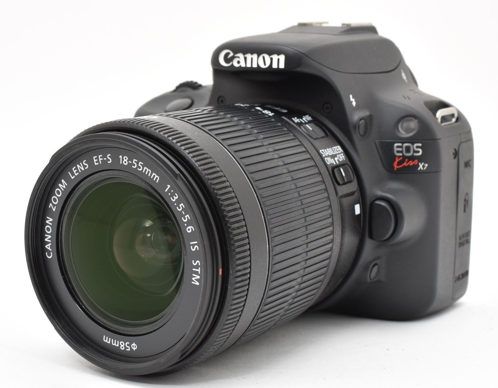 F12[7886]23☆極美品☆ キヤノン Canon EOS kiss X7 ボディ 18-55mm IS