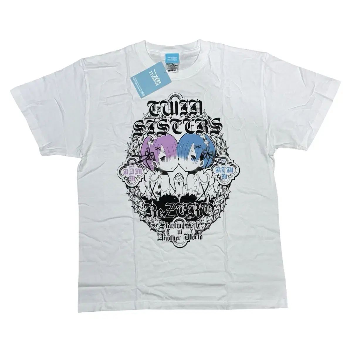 Re:ゼロ ラム レム姉妹コスパ公式マーチャンダイズ半袖Tシャツ