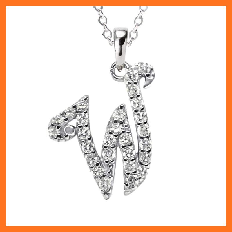 【新品】 [Gift from New York] イニシャル ネックレス W アルファベット レディース プラチナ 加工 シルバー925 金属アレルギー対応 女性 プレゼント