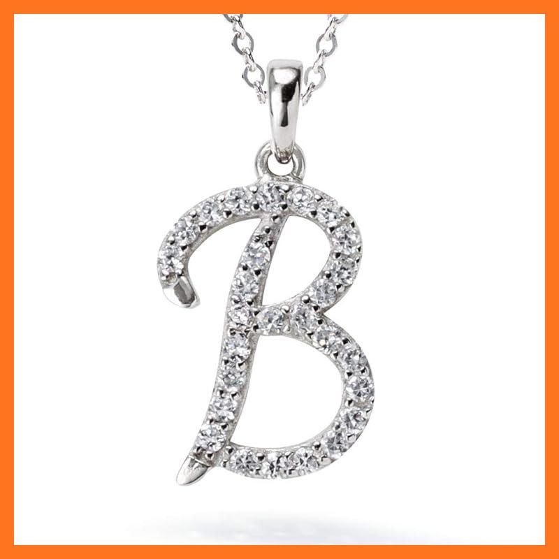 【新品】 [Gift from New York] イニシャル ネックレス B アルファベット レディース プラチナ 加工 シルバー925 金属アレルギー対応 女性 プレゼント