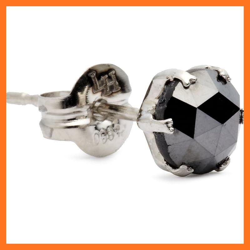 【新品】 [ライオンハート] LION HEART プラチナブラックダイヤ0.5ct ピアス(片耳用シングルピアス) 04E12PS/L