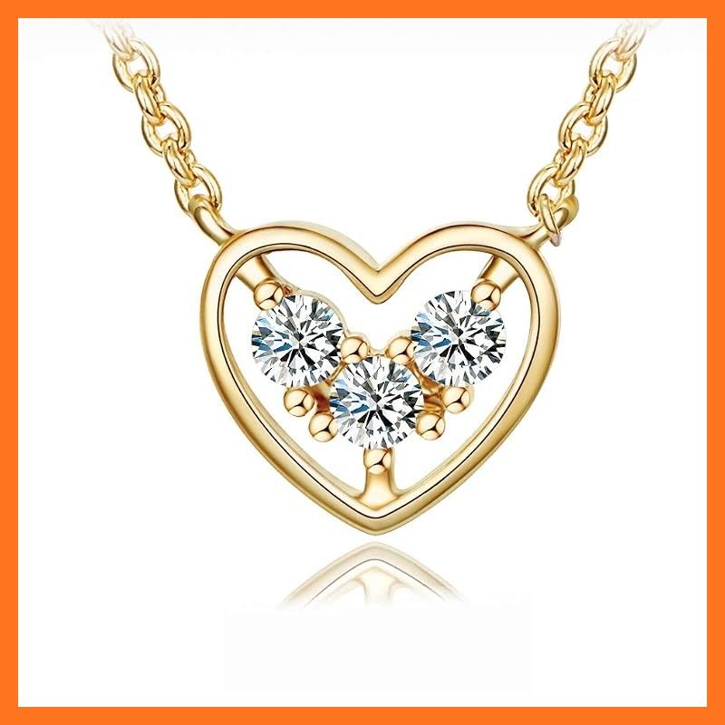 【新品】 ネックレス EverFlawless 【ジルコニア/アレルギー対応】 ハートモチーフ 14Kゴールドフィルド レディースネックレス (簡易包装)