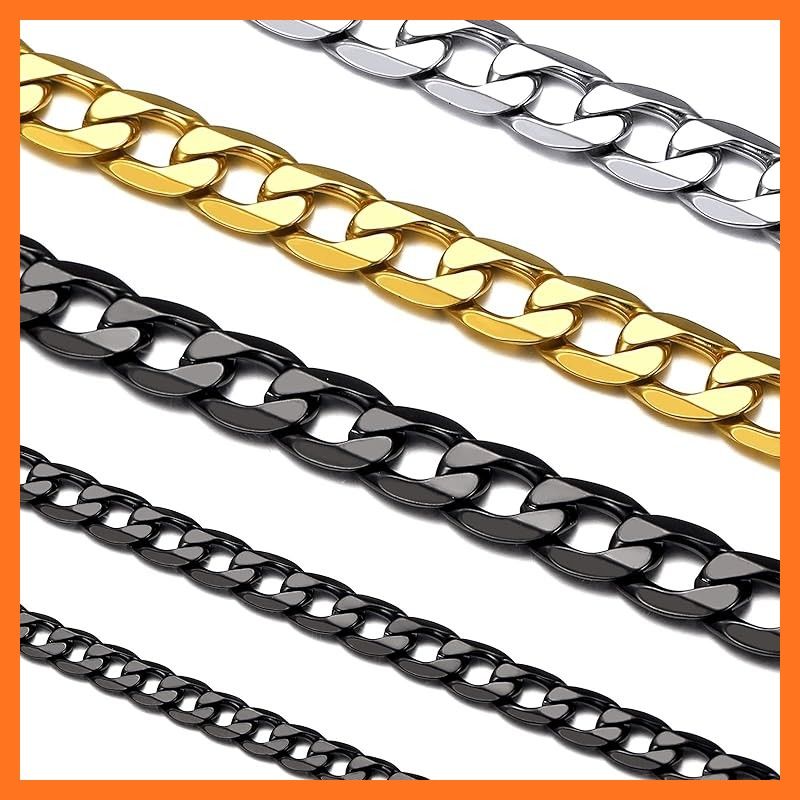 【新品】 [Suplight] ネックレス メンズ チェーン ステンレス 喜平ネックレス レディース ブラック 黒 4mm 75cm アクセサリー