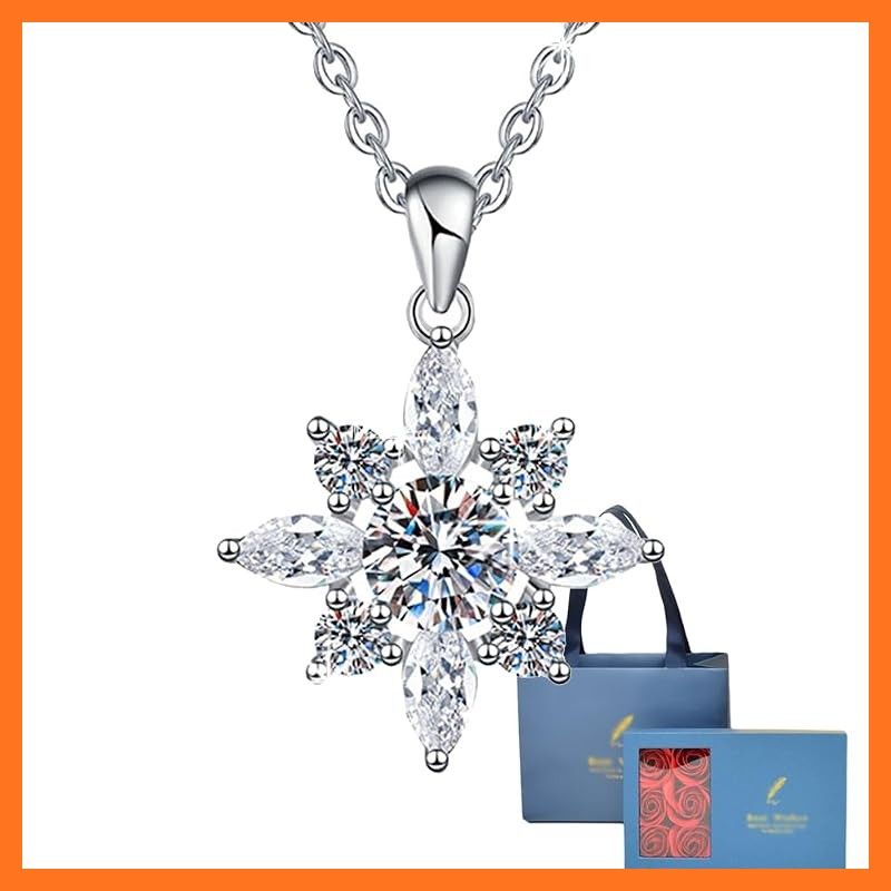 【新品】 [Angel's Closet] レディース ネックレス ジュエリー【 1カラット ダイヤモンド より輝く ジュエリー 1.0ct 】 モアッサナイト ネックレス ペンダント シルバー925 5層プラチナコーティング お祝い 誕生日 記念日 プレゼン