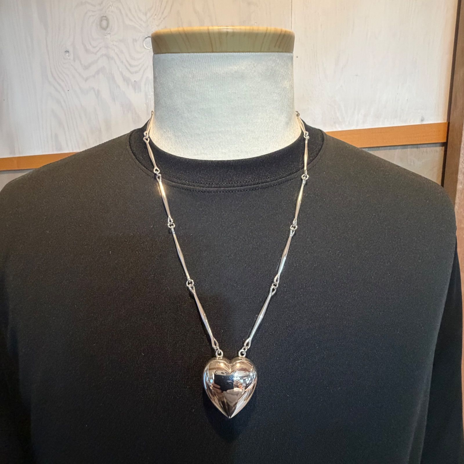 美品 ハートネックレス ♯126B ジョージジェンセン/GEORG JENSEN