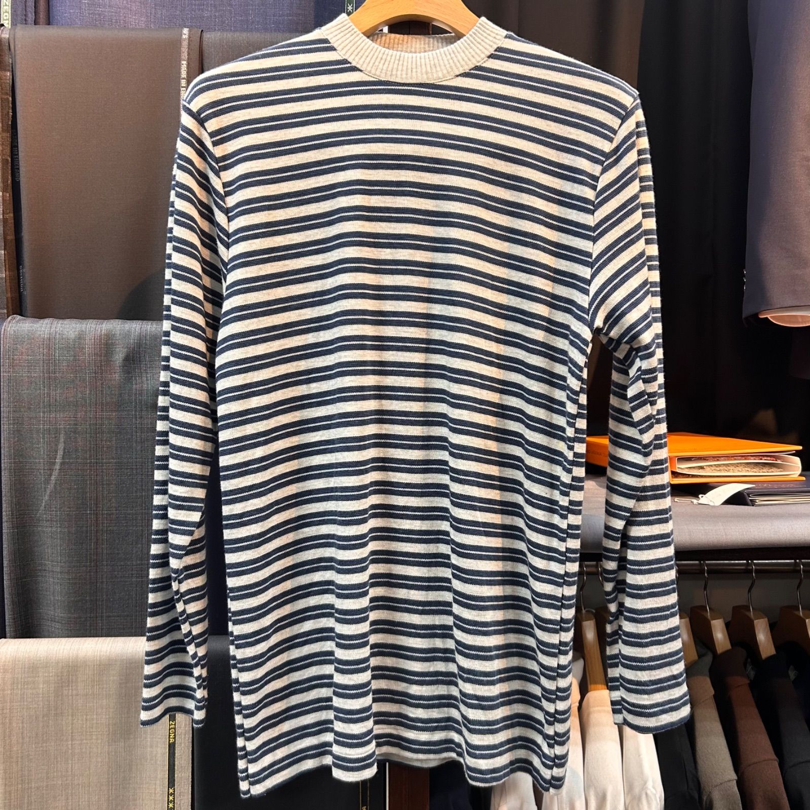 00-10s モックネック ボーダーニット made in France KVI0001 吉田スーツ Vintage ヴィンテージ 古着