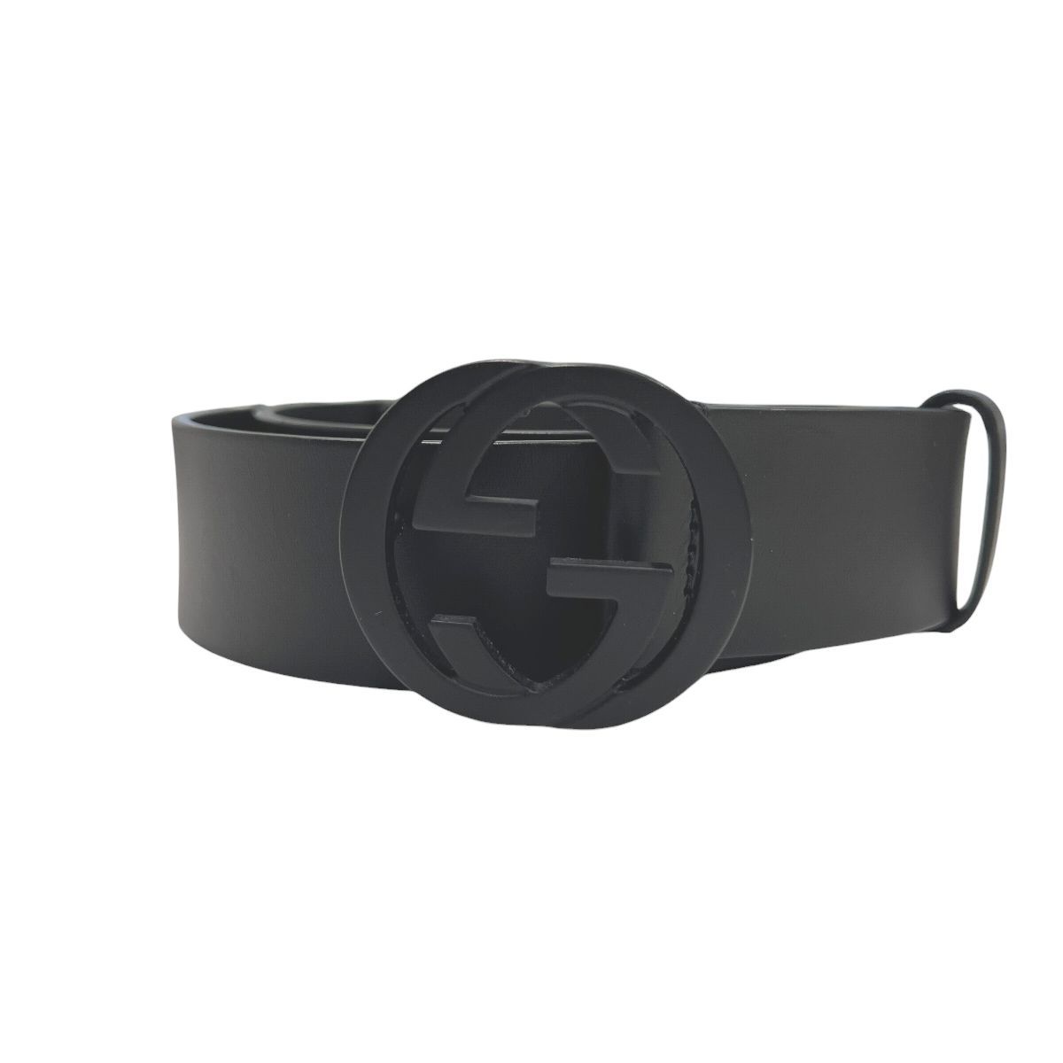 中古】GUCCI グッチメンズベルト インターロッキングG バックル ベルト