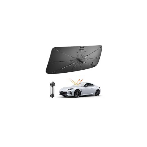 【2026新開発】LFOTPP スバル BRZ 2代目 用 フロント 傘型サンシェード 紐引き 車種専用設計 遮光断熱 UVカット 暑さ対策 ZD8型 フロントガラス サンシェード ダッシュボード保護 擦り傷防止 車中泊 zd8 アクセサリー 81dde844