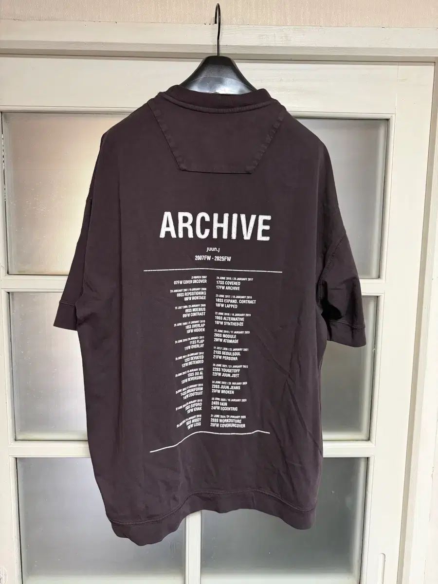 ジュンジェイ 25ss ARCHIVE TOUR オーバーサイズ ショートスリーブ -ワイン