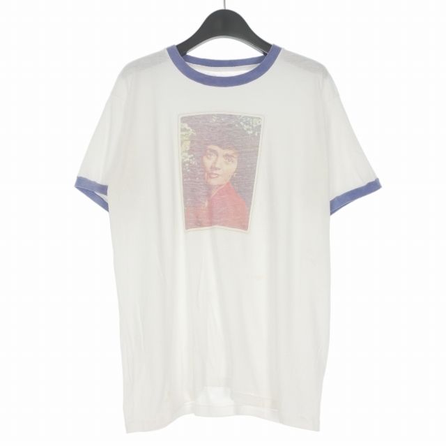 ヴィンテージ VINTAGE 人物プリント リンガーTシャツ カットソー 半袖 ホワイト 白