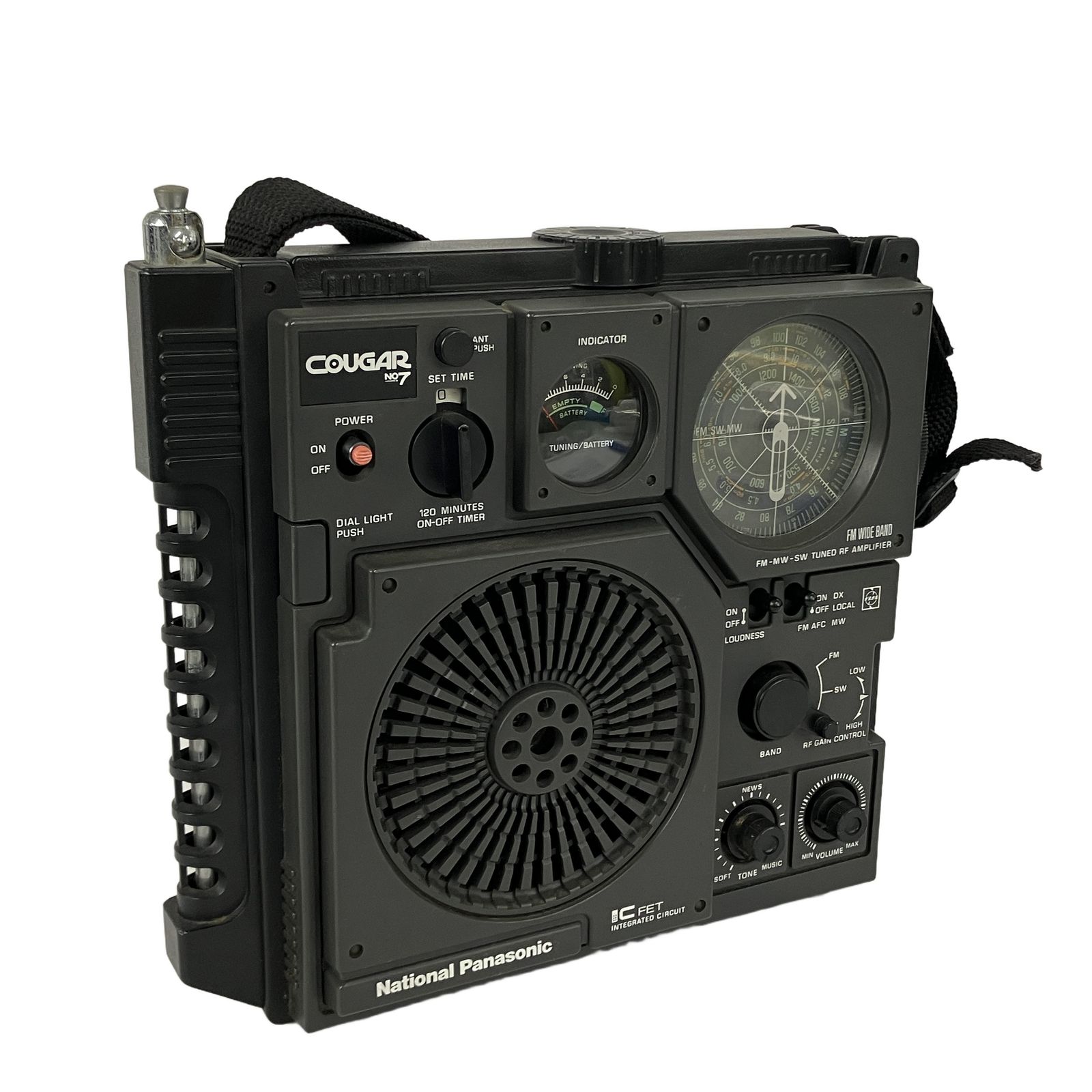 National Panasonic RF877 COUGAR No.7 3バンドレシーバー AM/FM受信確認 中古 Y11370604