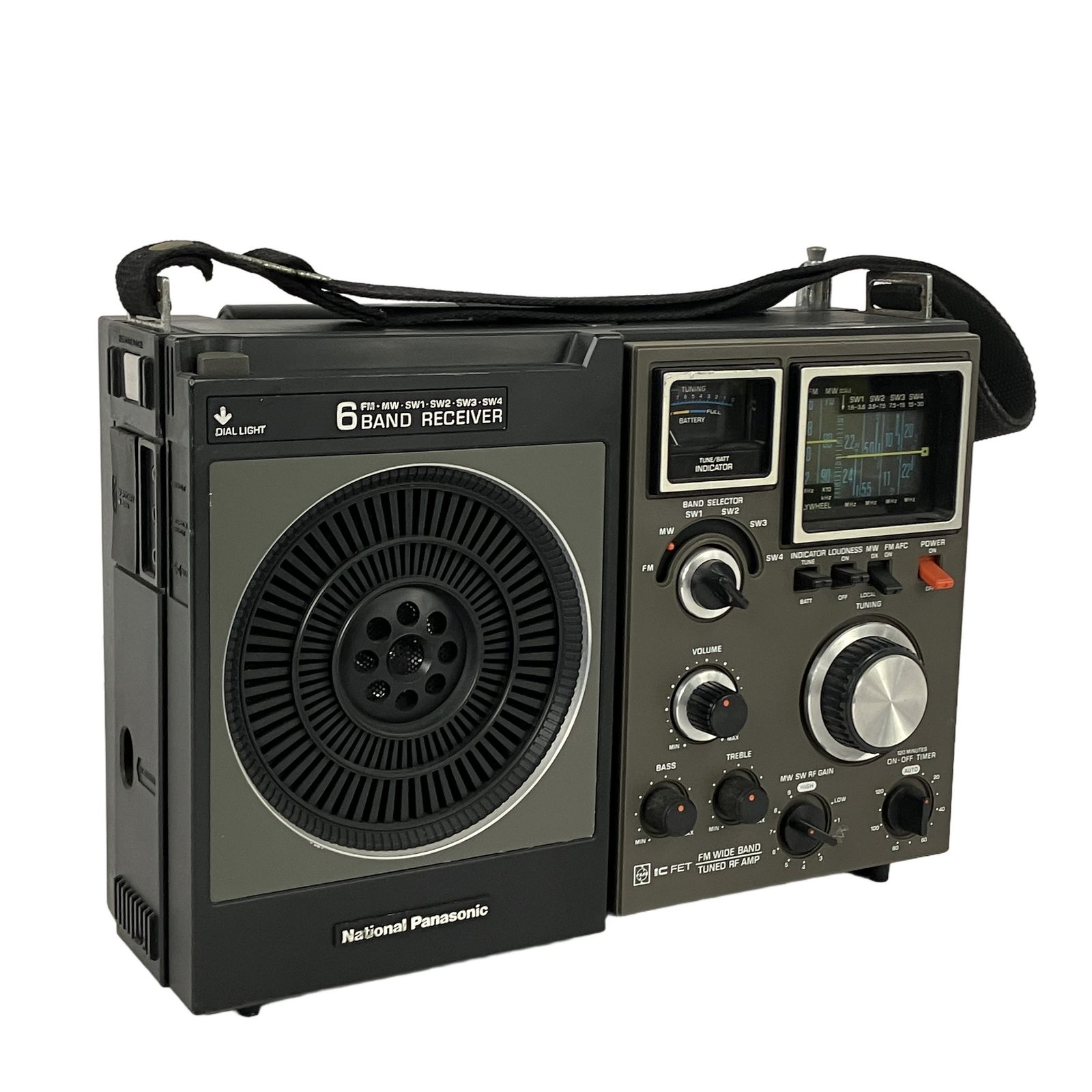 National Panasonic RF-1180 6バンドレシーバー AM/FM受信確認 電源ケーブル欠品 中古Y11370659