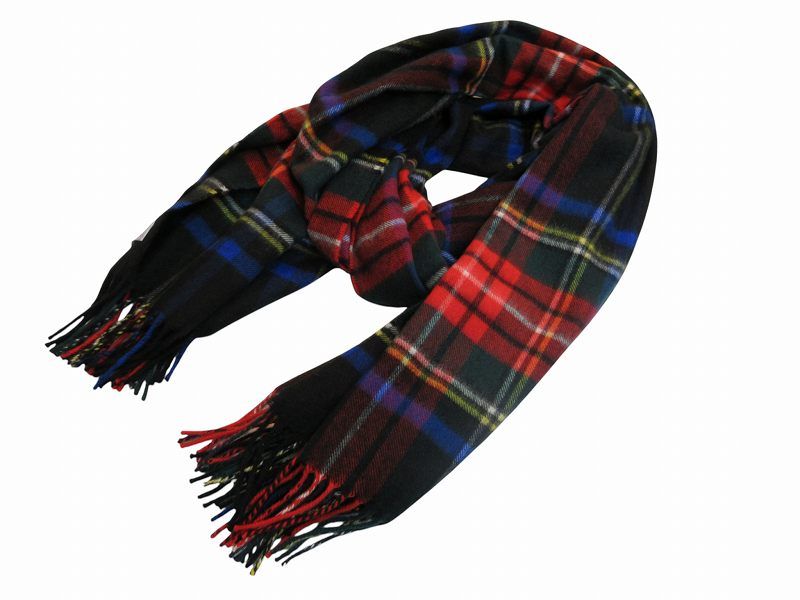 ジョンストンズオブエルガン Johnstons of Elgin マフラー チェック カシミヤ スコットランド製 190×70 ユニセックス
