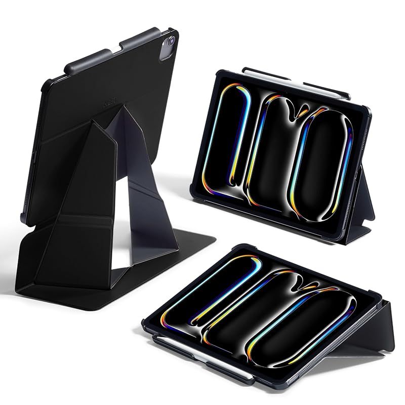 【新品】 MOFT【公式直営店】iPad Pro 11インチ ケース（第1/2/3/4世代）対応 タブレットケース 保護カバー タブレットスタンド 3角度調整可能 iPadスタンド 「ペンシルホルダー付き」 超軽量 薄型 折りたたみ 持ち運びやすい（ブラック）