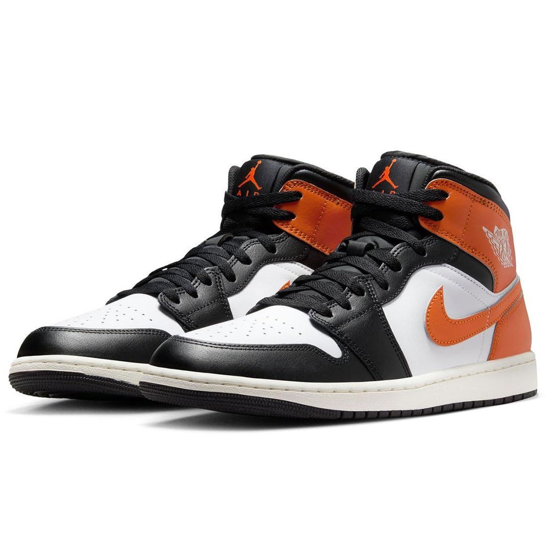 [ナイキ] エア ジョーダン 1 ミッド AIR JORDAN 1 MID ホワイト/ブラック/オレンジ DQ8426-801 26.0cm [26.0 cm]