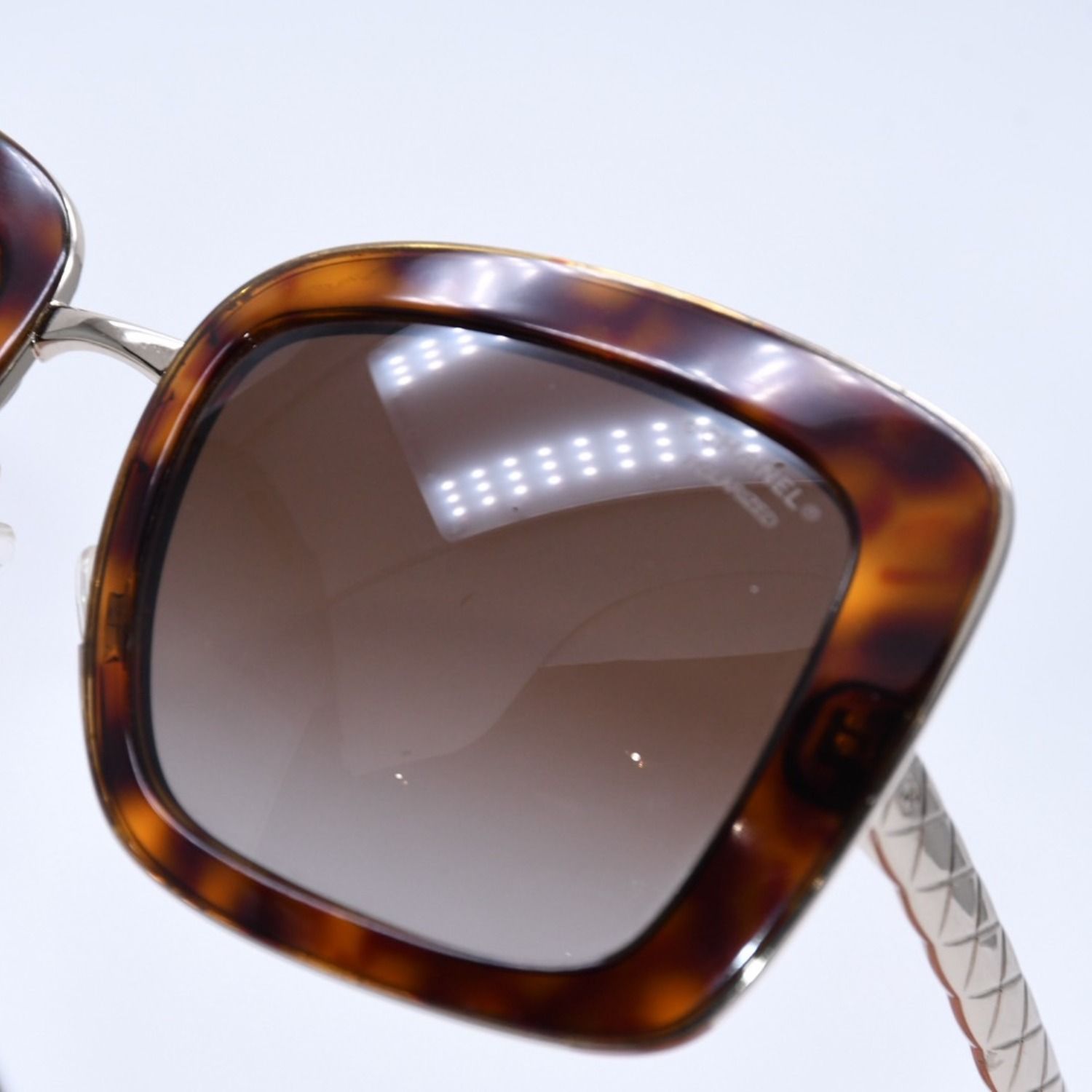 CHANEL シャネル ブラウン ゴールドフレーム Sunglasses サングラス