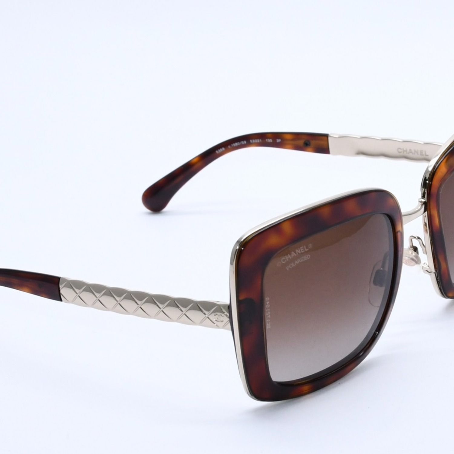 CHANEL シャネル ブラウン ゴールドフレーム Sunglasses サングラス