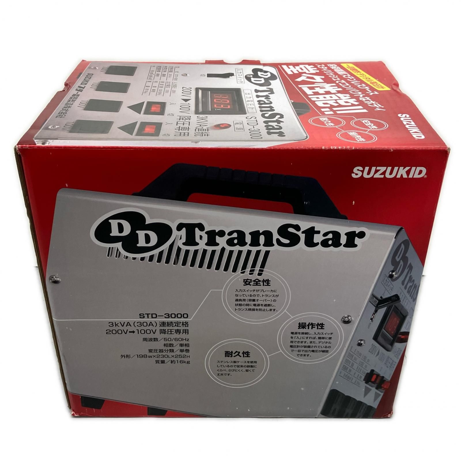 SUZUKID スズキッド DD TranStar 降圧トランス 3KVA 200V→100V 変圧器 STD-3000