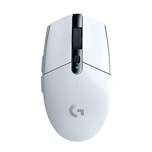 Logicool G ゲーミングマウス G304 LIGHTSPEED ワイヤレス ゲーミング マウス G304rWH 軽量 99g HERO 12Kセンサー 6個プログラムボタン 250時間連続使用可能 ホワイト PC windows ma ed247ac0