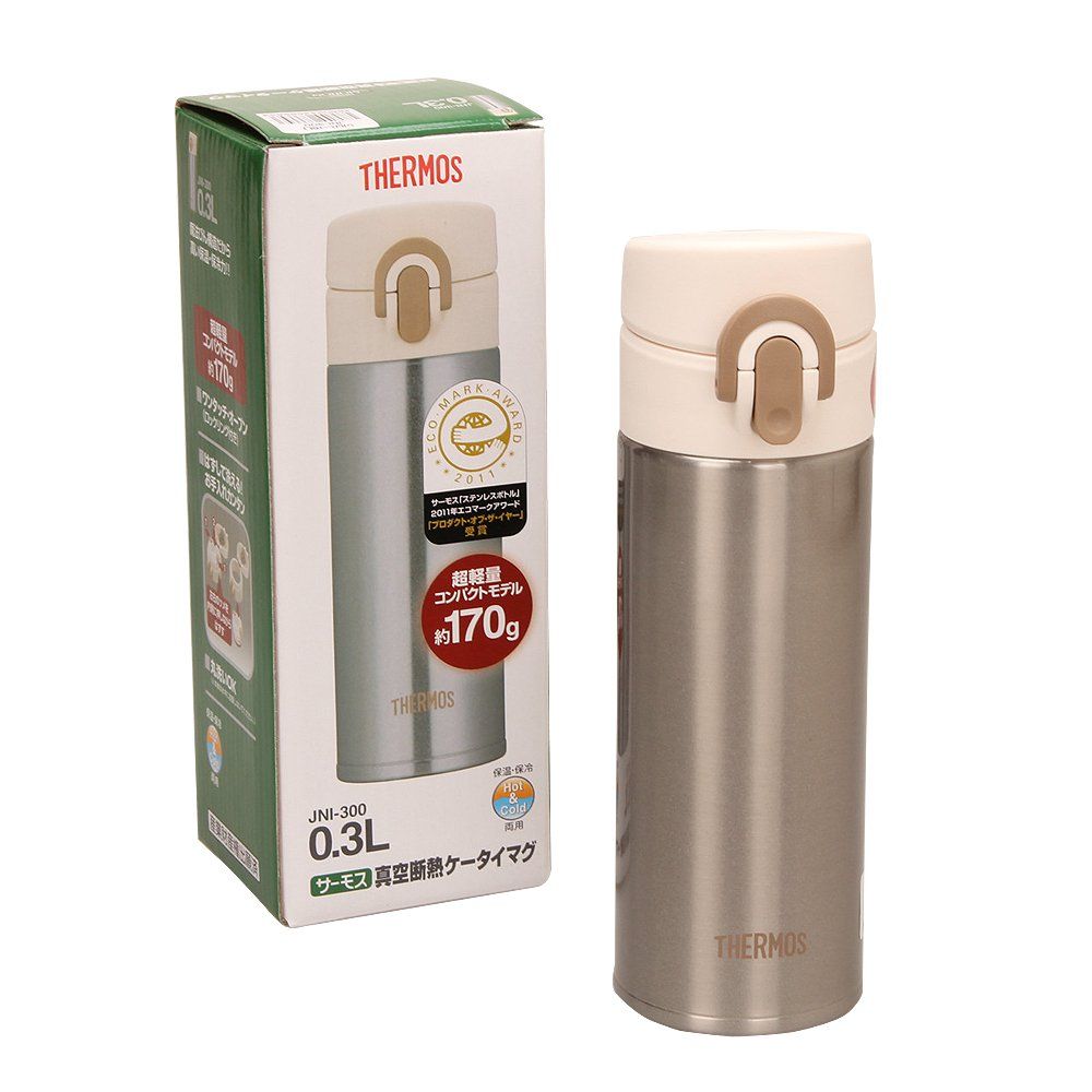 THERMOS 真空断熱ケータイマグ 【ワンタッチオープンタイプ】 0.3L シルバー JNI-300 SL